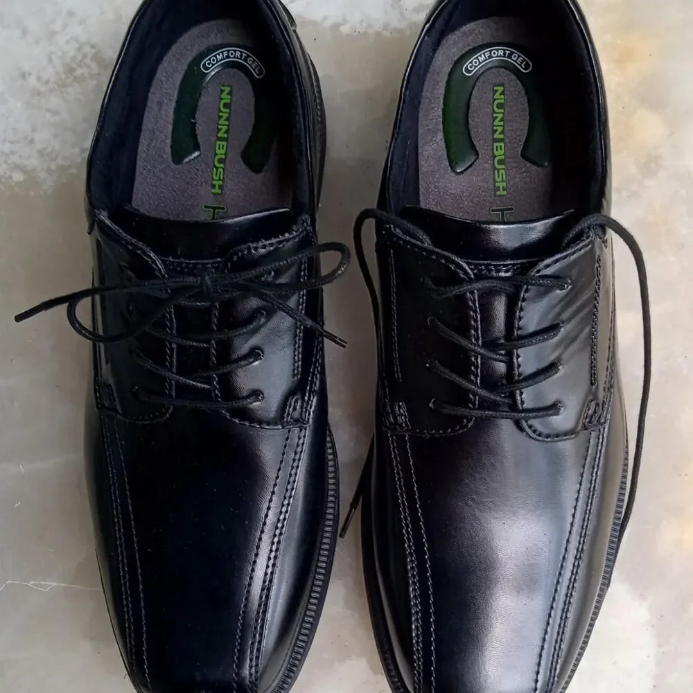 Nunn Bush Men's Black Walking Shoes Oxfords
